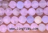 CTG1301 15.5 inches 3mm faceted round morganite gemstone beads