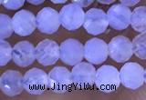 CTG1304 15.5 inches 3mm faceted round blue lace agate beads wholesale