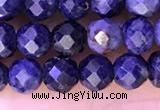 CTG1335 15.5 inches 4mm faceted round sapphire beads wholesale
