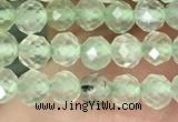 CTG1348 15.5 inches 4mm faceted round prehnite beads wholesale