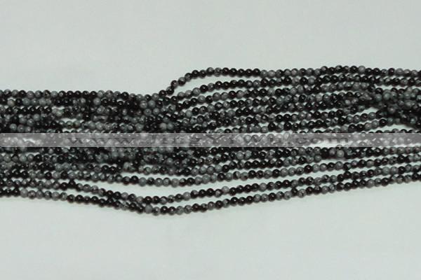 CTG136 15.5 inches 3mm round tiny snowflake obsidian beads wholesale