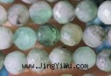 CTG1390 15.5 inches 4mm faceted round tiny emerald beads