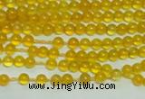 CTG141 15.5 inches 3mm round tiny yellow agate beads wholesale