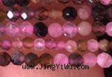 CTG1436 15.5 inches 2mm faceted round tourmaline beads wholesale