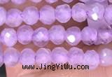 CTG1485 15.5 inches 3mm faceted round lavender amethyst beads