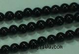CTG19 15.5 inches 3mm round B grade tiny black agate beads