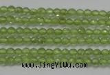 CTG206 15.5 inches 3mm faceted round tiny prehnite gemstone beads