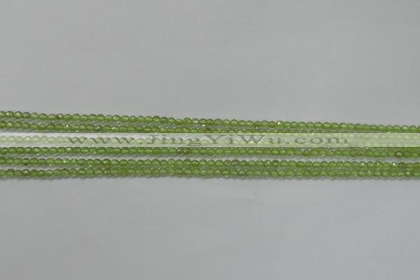 CTG206 15.5 inches 3mm faceted round tiny prehnite gemstone beads