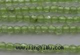 CTG210 15.5 inches 2mm faceted round tiny olive quartz beads
