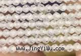 CTG2105 15 inches 2mm faceted round tiny quartz glass beads
