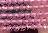 CTG2113 15 inches 2mm faceted round tiny quartz glass beads