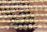 CTG2114 15 inches 2mm faceted round tiny quartz glass beads