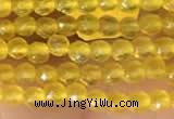 CTG2120 15 inches 2mm,3mm faceted round yellow agate gemstone beads