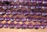 CTG2123 15 inches 2mm,3mm & 4mm faceted round amethyst gemstone beads