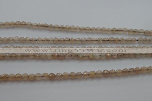 CTG218 15.5 inches 3mm faceted round tiny moonstone beads