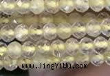 CTG2244 15 inches 2mm faceted round golden rutilated quartz beads