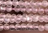 CTG2248 15 inches 2mm faceted round rose quartz beads