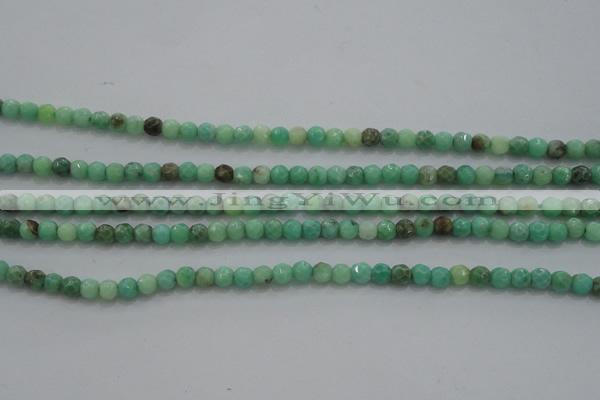 CTG225 15.5 inches 3mm faceted round tiny grass agate beads