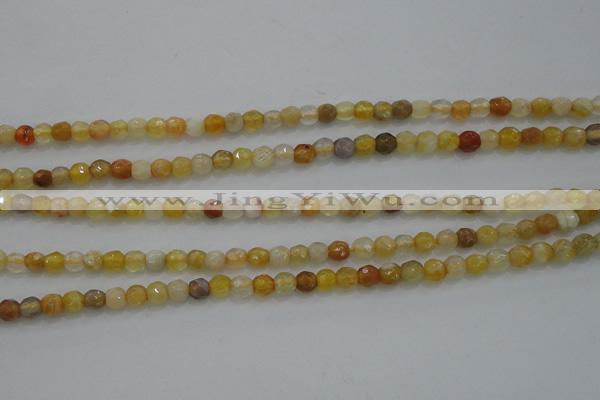 CTG226 15.5 inches 3mm faceted round tiny yellow botswana agate beads
