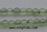 CTG255 15.5 inches 3mm round tiny green rutilated quartz beads