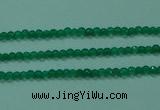 CTG28 15.5 inches 2mm faceted round green agate beads wholesale