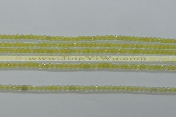 CTG406 15.5 inches 2mm faceted round tiny dyed candy jade beads