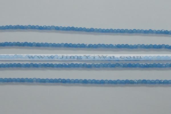 CTG409 15.5 inches 2mm faceted round tiny dyed candy jade beads