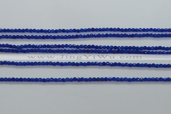 CTG412 15.5 inches 2mm faceted round tiny dyed candy jade beads