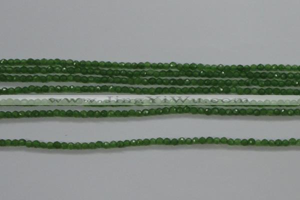 CTG416 15.5 inches 2mm faceted round tiny dyed candy jade beads