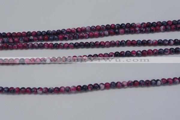 CTG453 15.5 inches 3mm round tiny dyed rain flower stone beads
