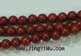 CTG48 15.5 inches 2mm round tiny red brick beads wholesale