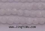CTG506 15.5 inches 4mm faceted round tiny white moonstone beads