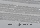 CTG600 15.5 inches 2mm faceted round white crystal beads
