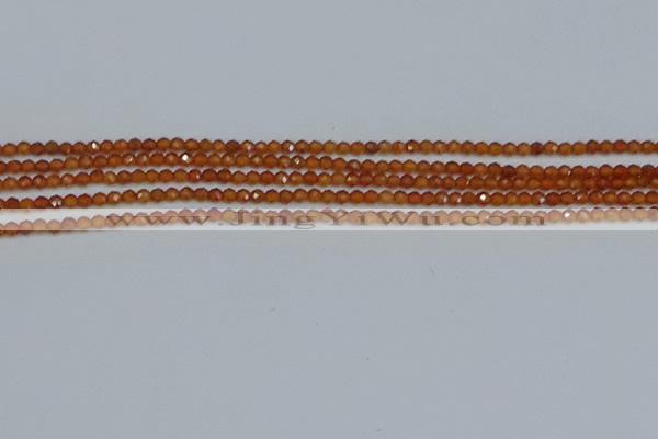 CTG615 15.5 inches 2mm faceted round orange garnet beads