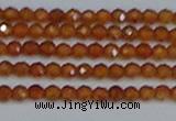 CTG616 15.5 inches 3mm faceted round orange garnet beads