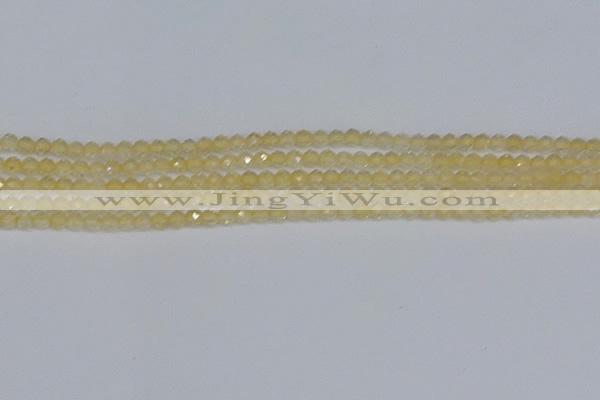 CTG624 15.5 inches 3mm faceted round citrine gemstone beads