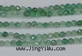 CTG627 15.5 inches 2mm faceted round green strawberry quartz beads