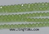 CTG629 15.5 inches 2mm faceted round peridot gemstone beads