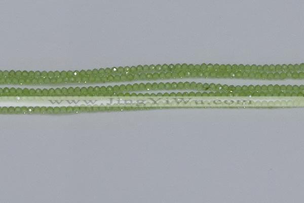 CTG630 15.5 inches 3mm faceted round peridot gemstone beads