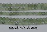 CTG633 15.5 inches 2mm faceted round green rutilated quartz beads