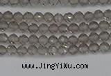 CTG637 15.5 inches 2mm faceted round ice black obsidian beads