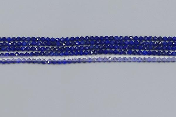 CTG650 15.5 inches 3mm faceted round lapis lazuli gemstone beads
