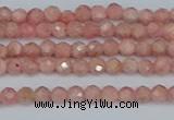 CTG654 15.5 inches 3mm faceted round Argentina rhodochrosite beads