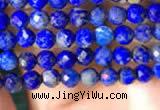 CTG782 15.5 inches 3mm faceted round tiny lapis lazuli beads wholesale