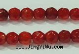 CTG82 15.5 inches 3mm faceted round tiny red agate beads wholesale