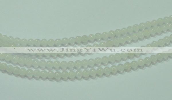 CTG84 15.5 inches 3mm round tiny white jade beads wholesale
