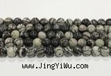 CTJ413 15.5 inches 10mm round black water jasper gemstone beads wholesale