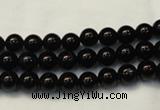 CTO101 15.5 inches 6mm round natural black tourmaline beads