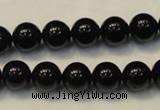 CTO103 15.5 inches 10mm round natural black tourmaline beads