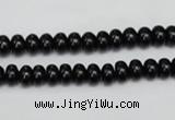 CTO117 15.5 inches 5*8mm rondelle black tourmaline beads